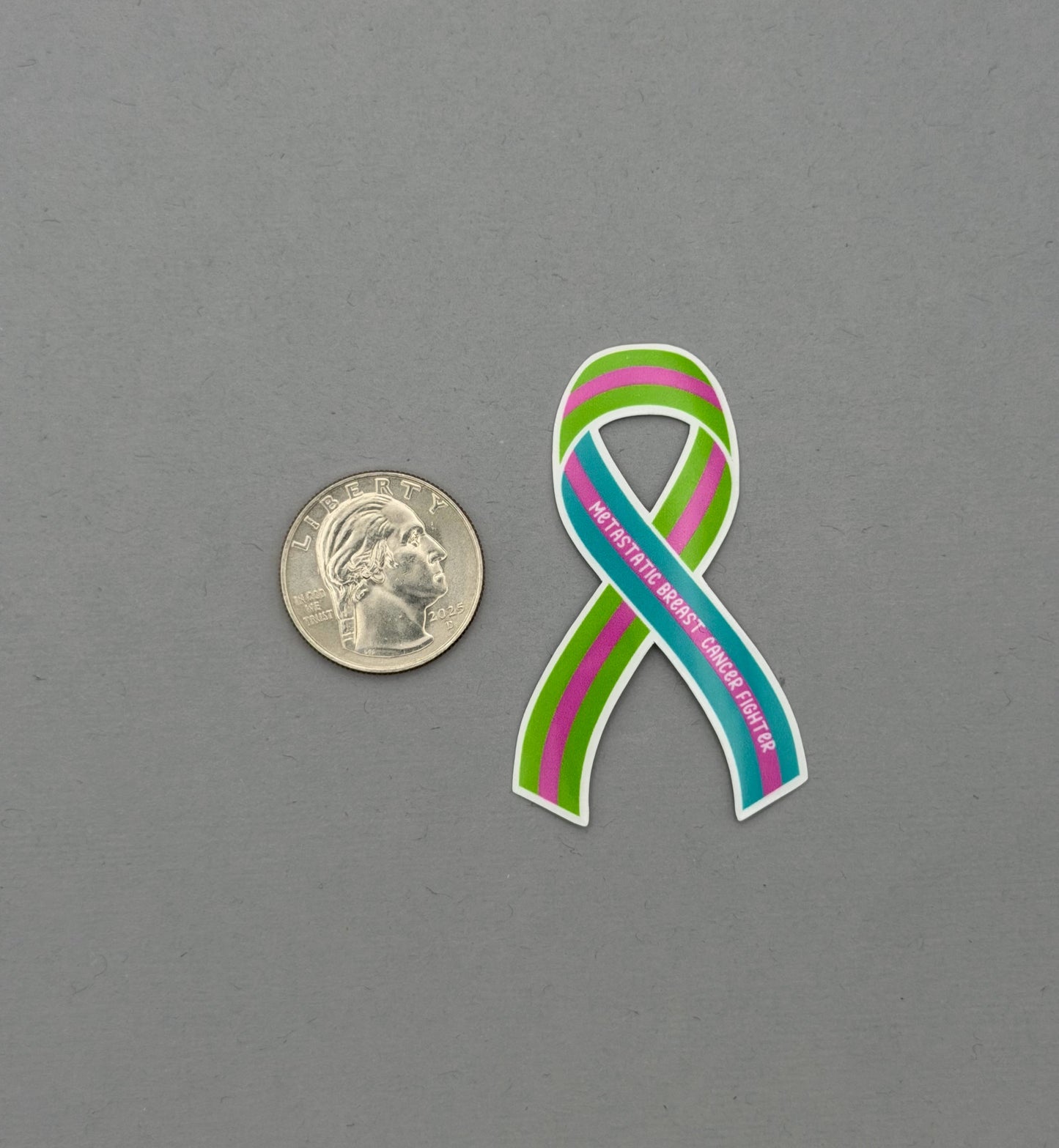 Metastatic Breast Cancer Fighter Ribbon Sticker