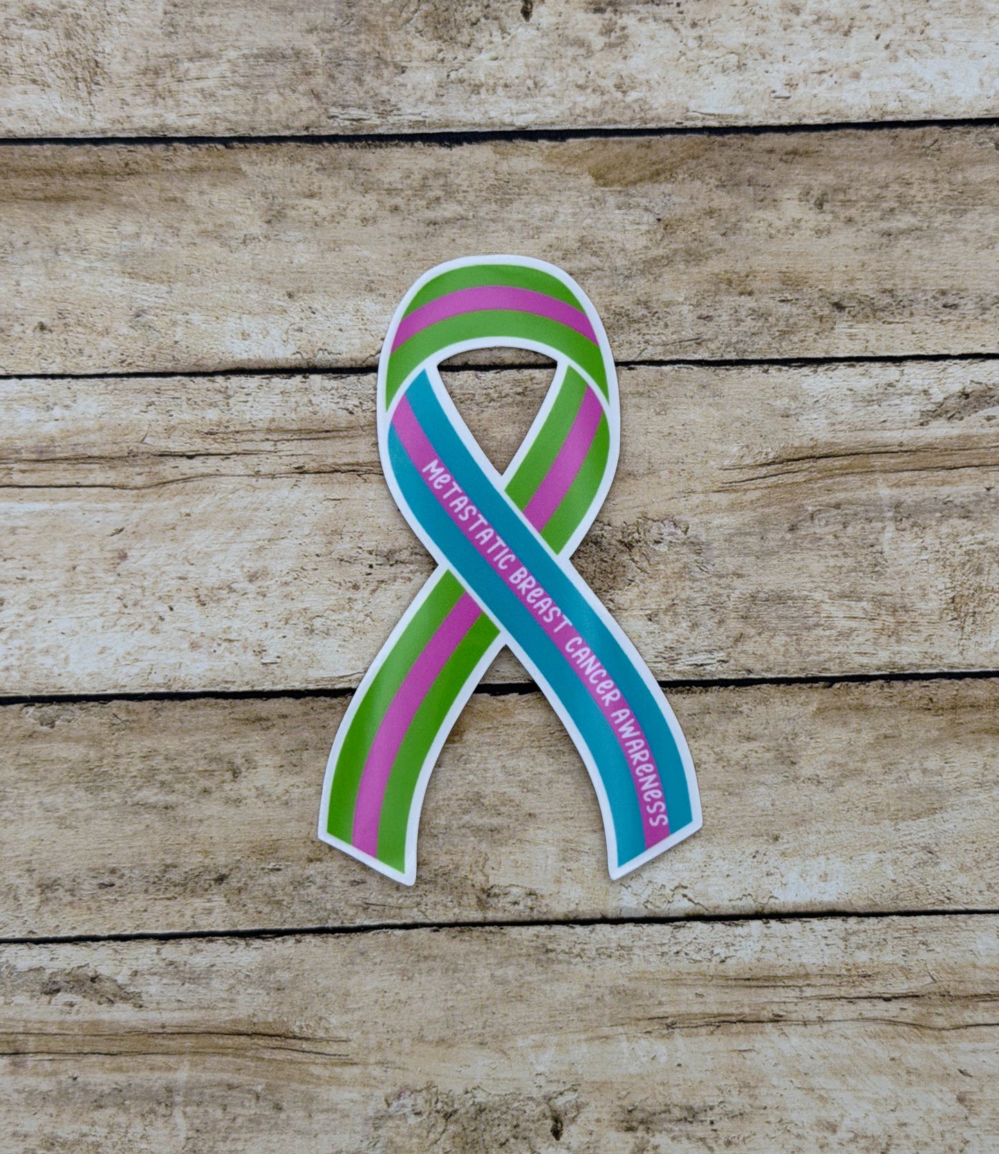 Metastatic Breast Cancer Awareness Ribbon Sticker