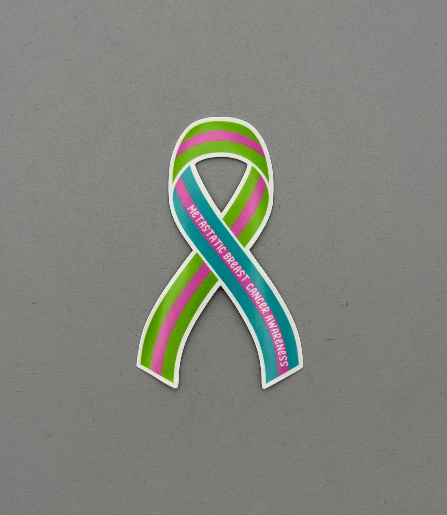 Metastatic Breast Cancer Awareness Ribbon Sticker