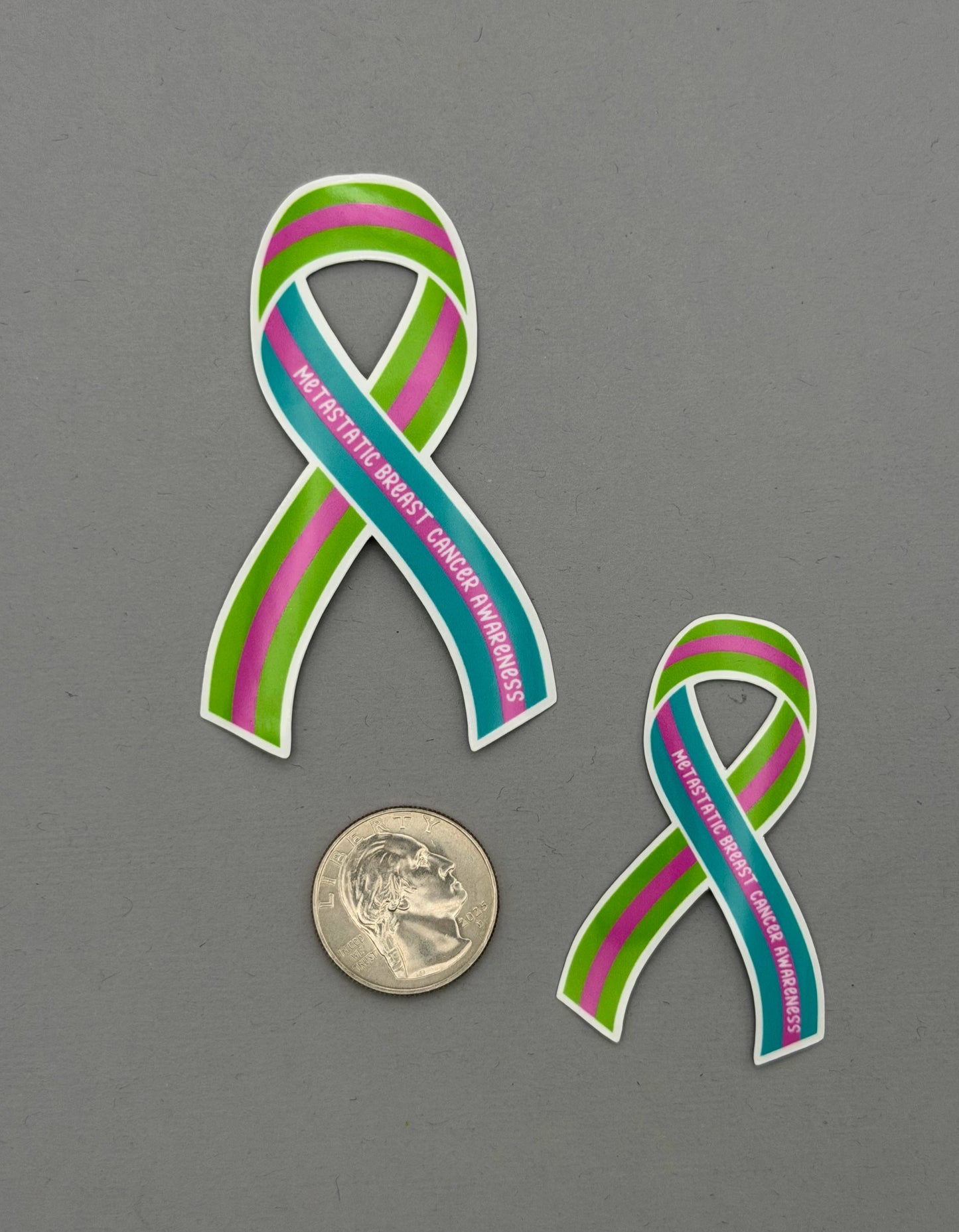 Metastatic Breast Cancer Awareness Ribbon Sticker