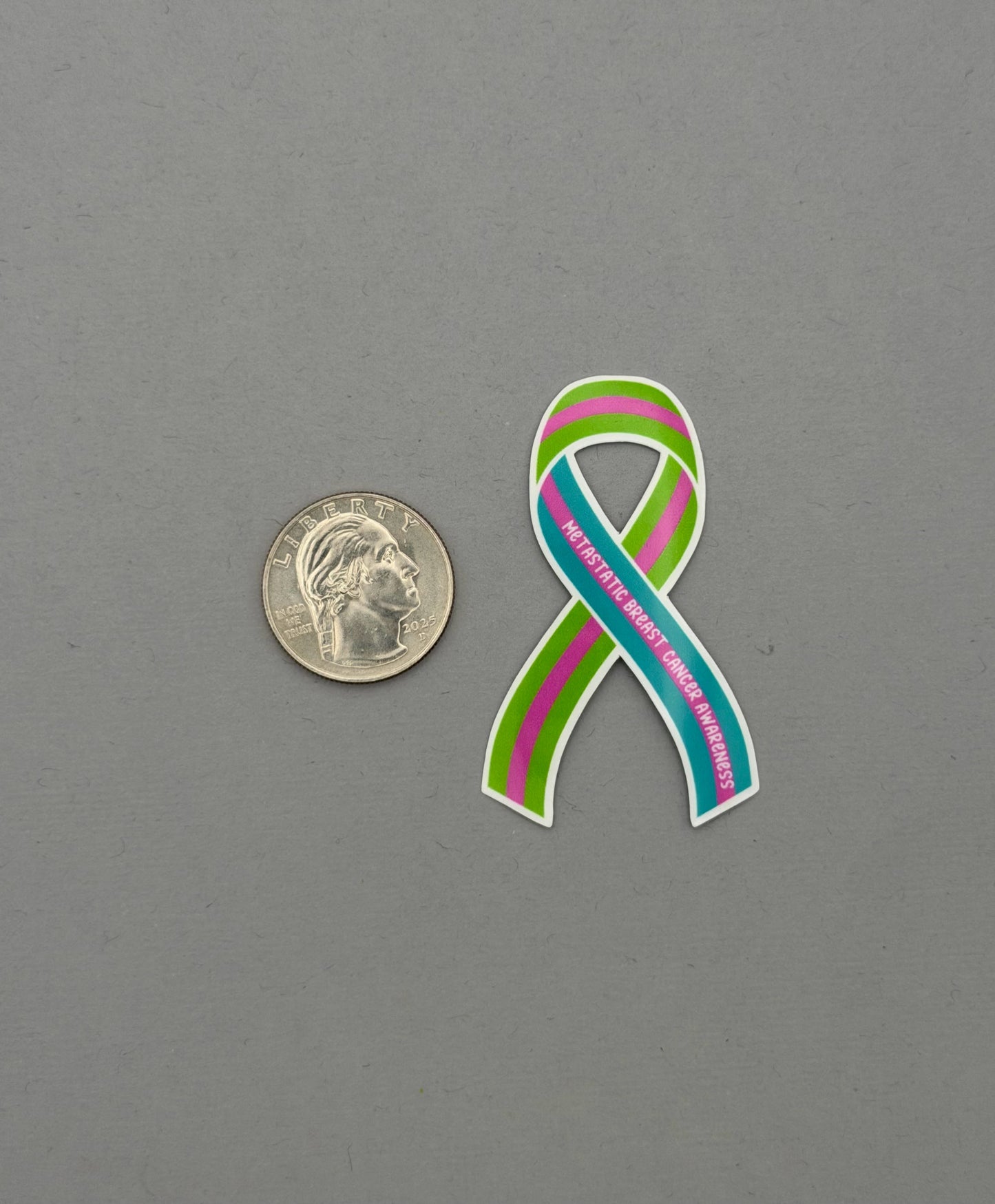 Metastatic Breast Cancer Awareness Ribbon Sticker