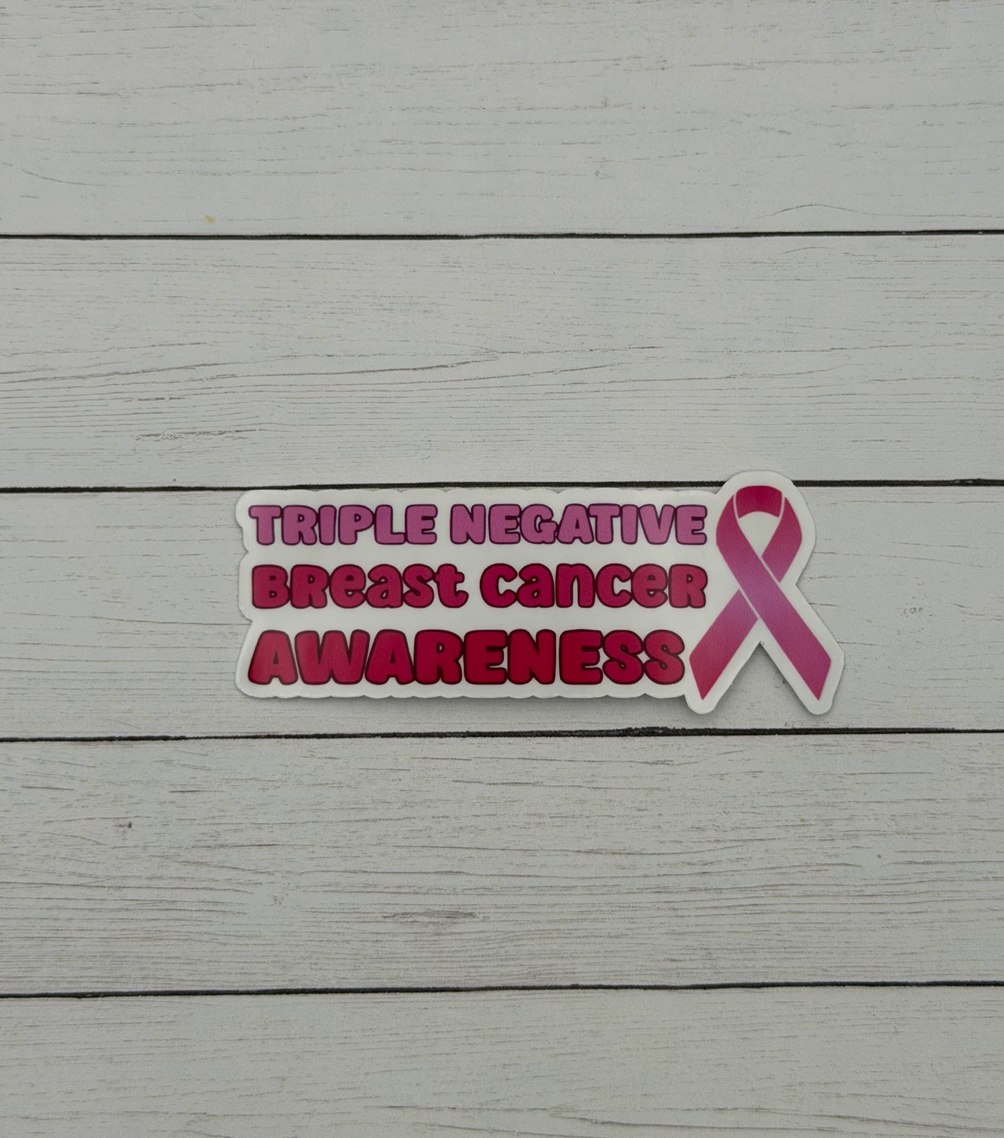 Triple Negative Breast Cancer Awareness with Ribbon Sticker
