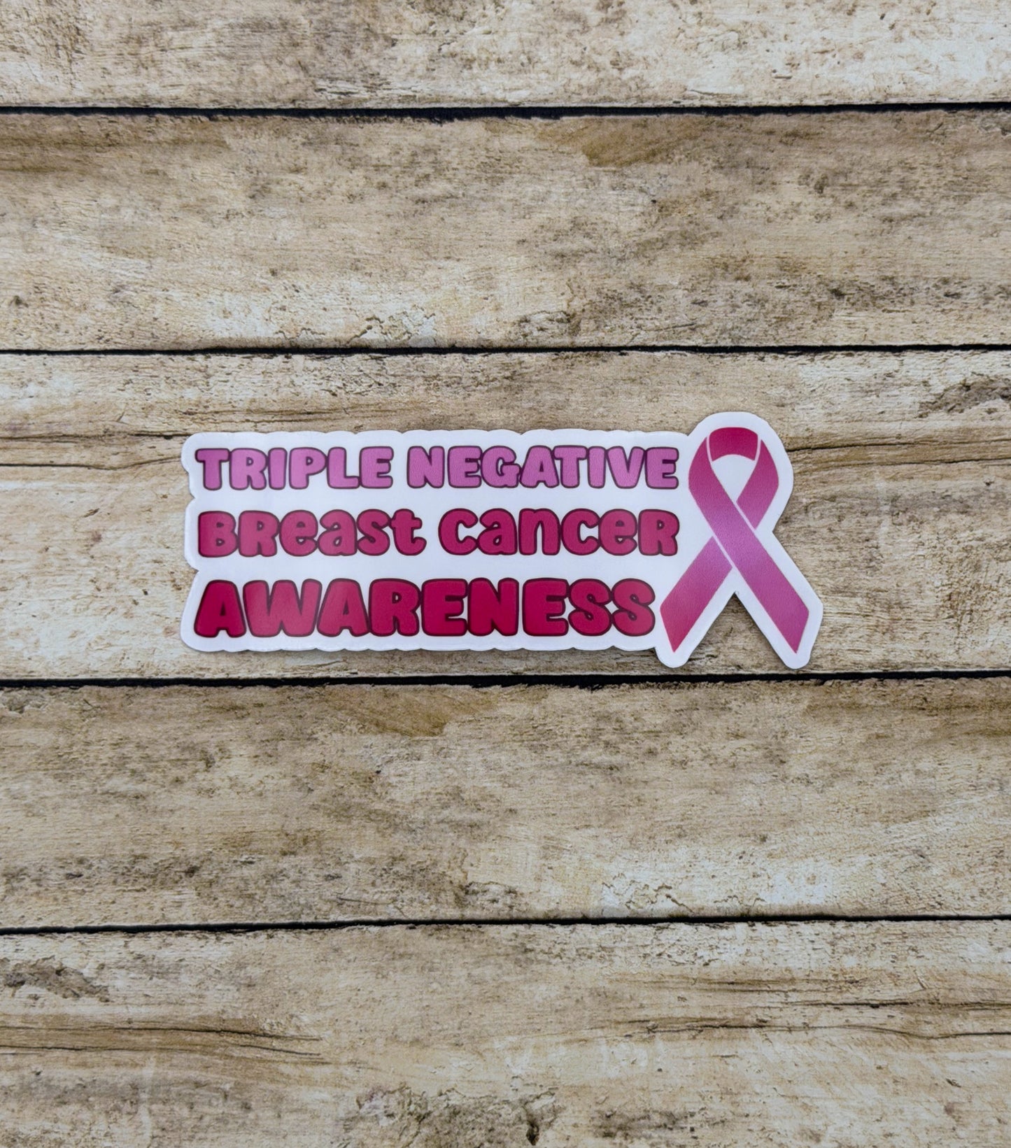 Triple Negative Breast Cancer Awareness with Ribbon Sticker