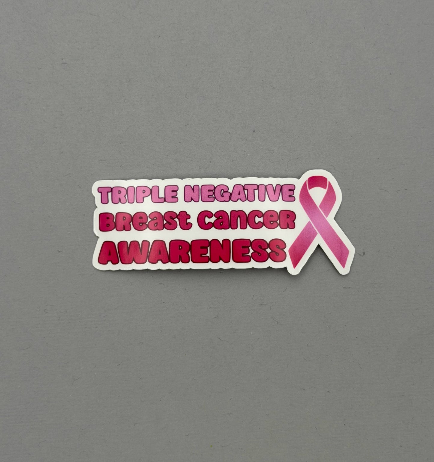 Triple Negative Breast Cancer Awareness with Ribbon Sticker