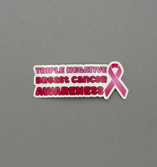 Triple Negative Breast Cancer Awareness with Ribbon Sticker