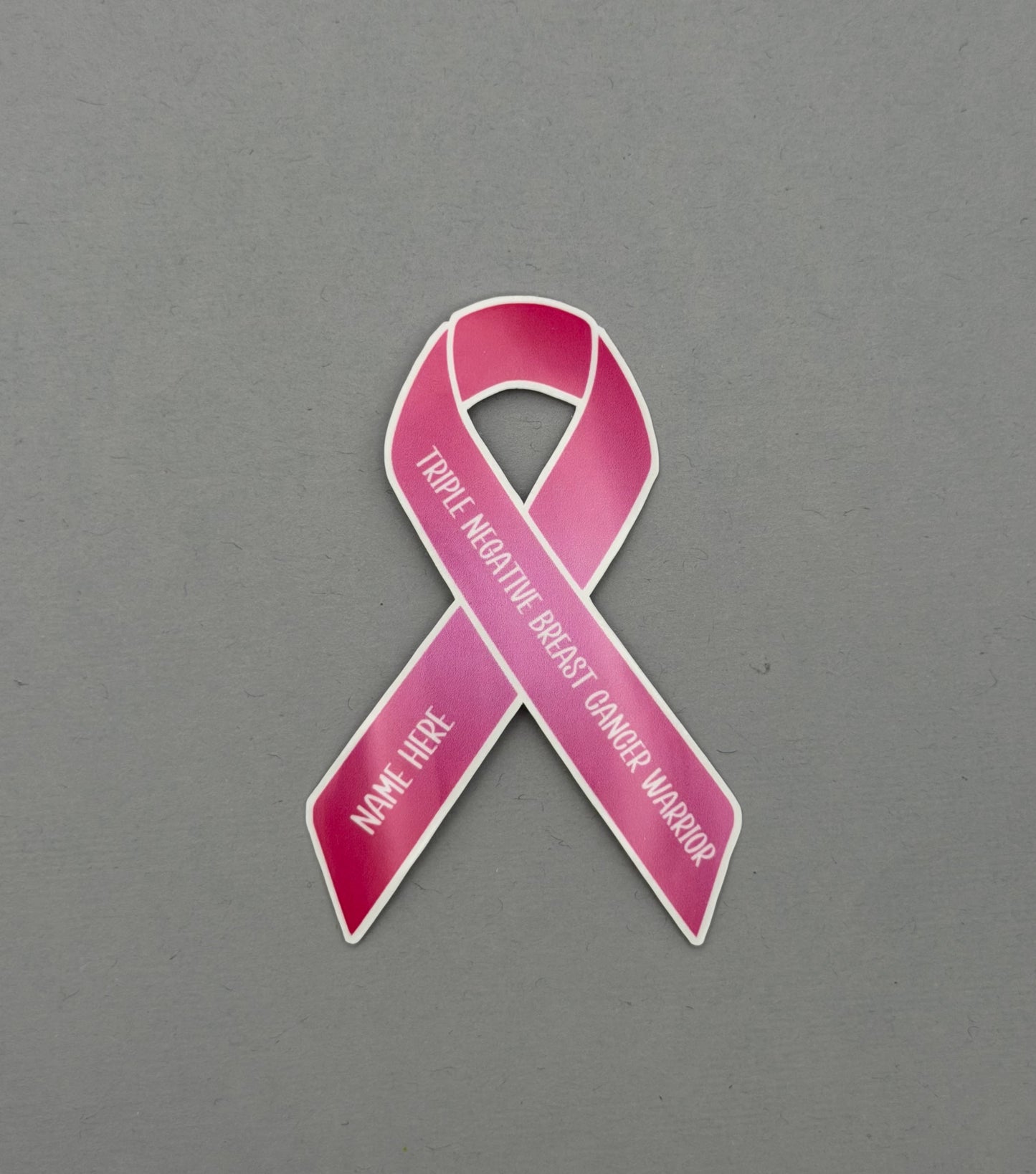 Triple Negative Breast Cancer Warrior Custom Ribbon Sticker