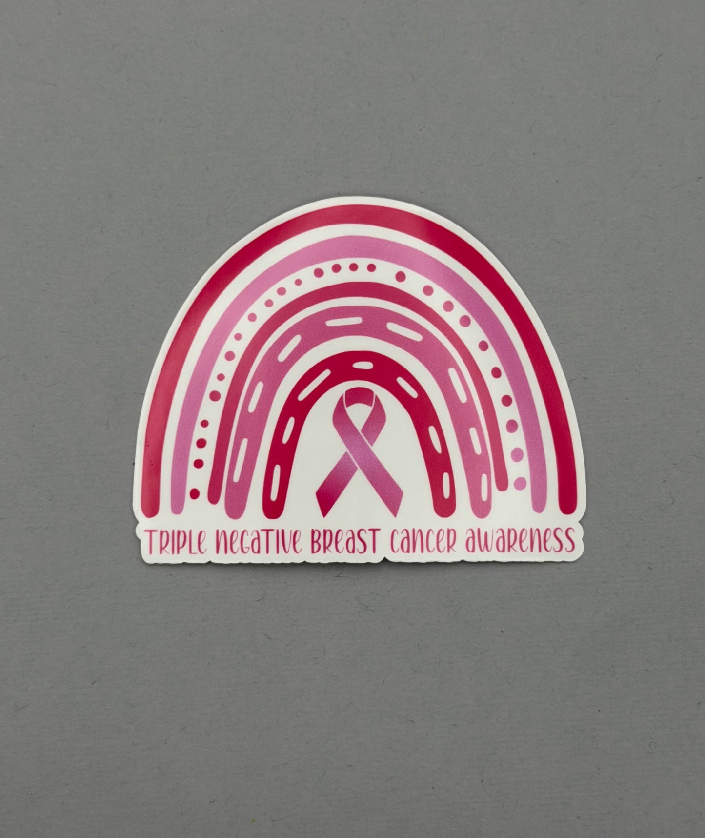 Triple Negative Breast Cancer Awareness Rainbow Sticker