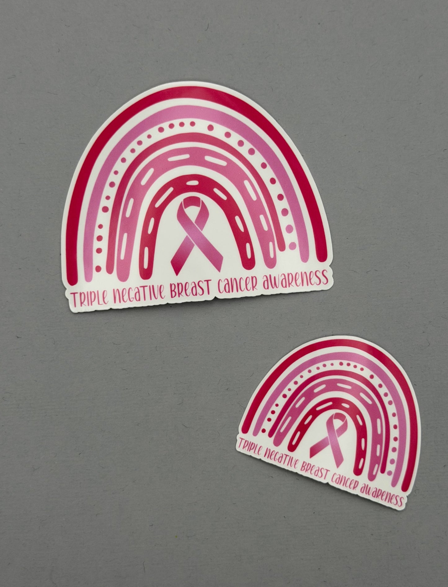 Triple Negative Breast Cancer Awareness Rainbow Sticker