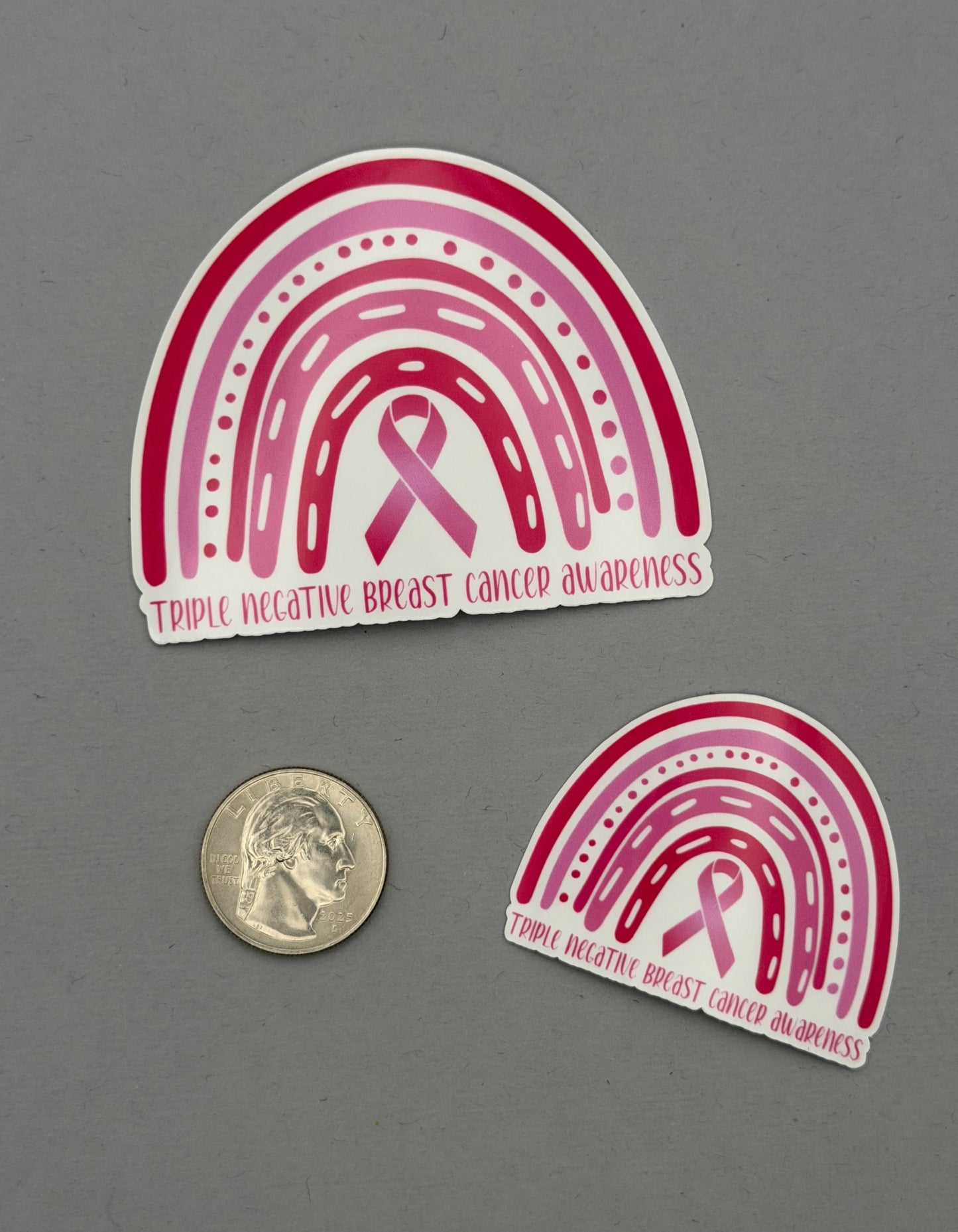 Triple Negative Breast Cancer Awareness Rainbow Sticker