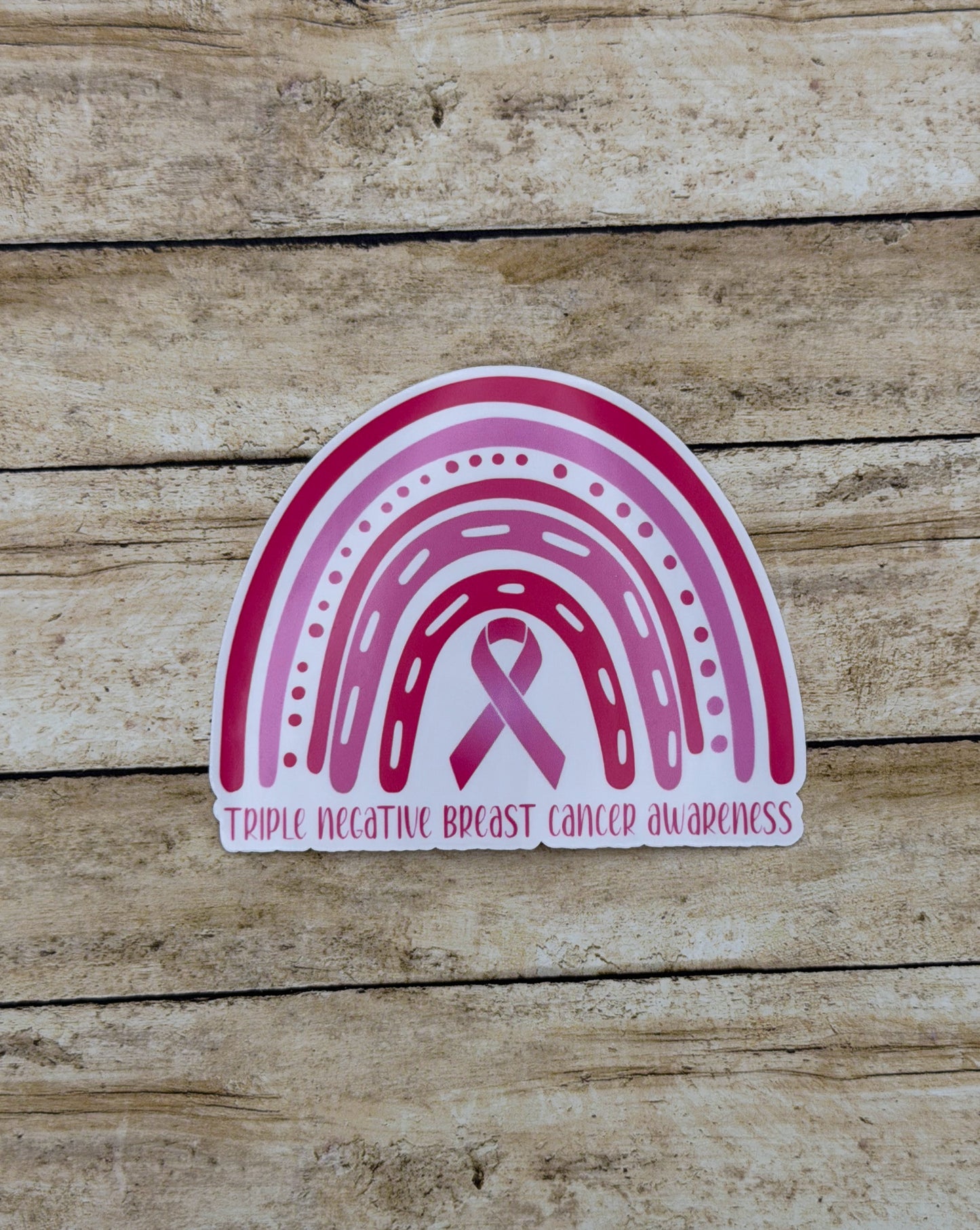 Triple Negative Breast Cancer Awareness Rainbow Sticker