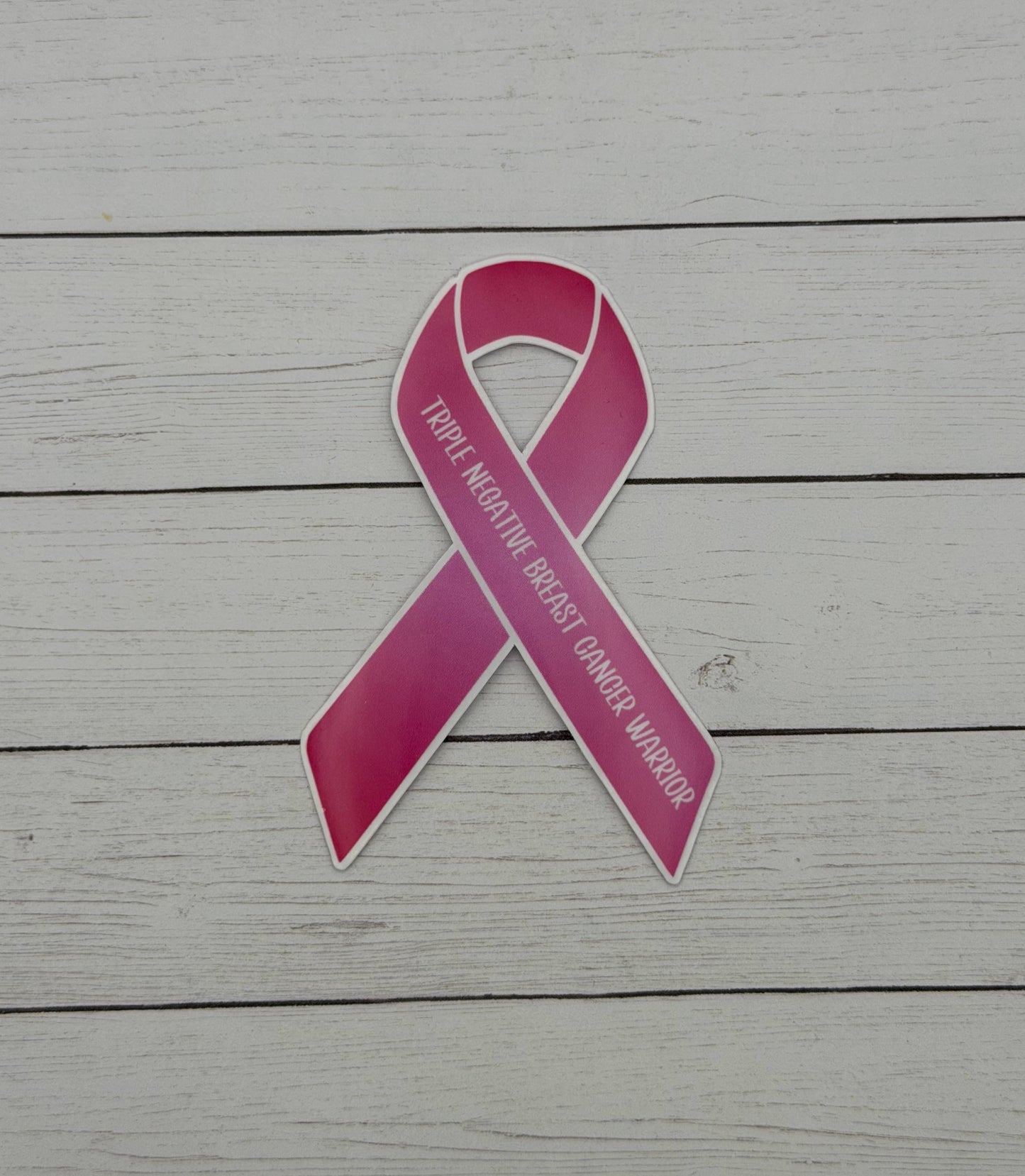 Triple Negative Breast Cancer Warrior Ribbon Sticker