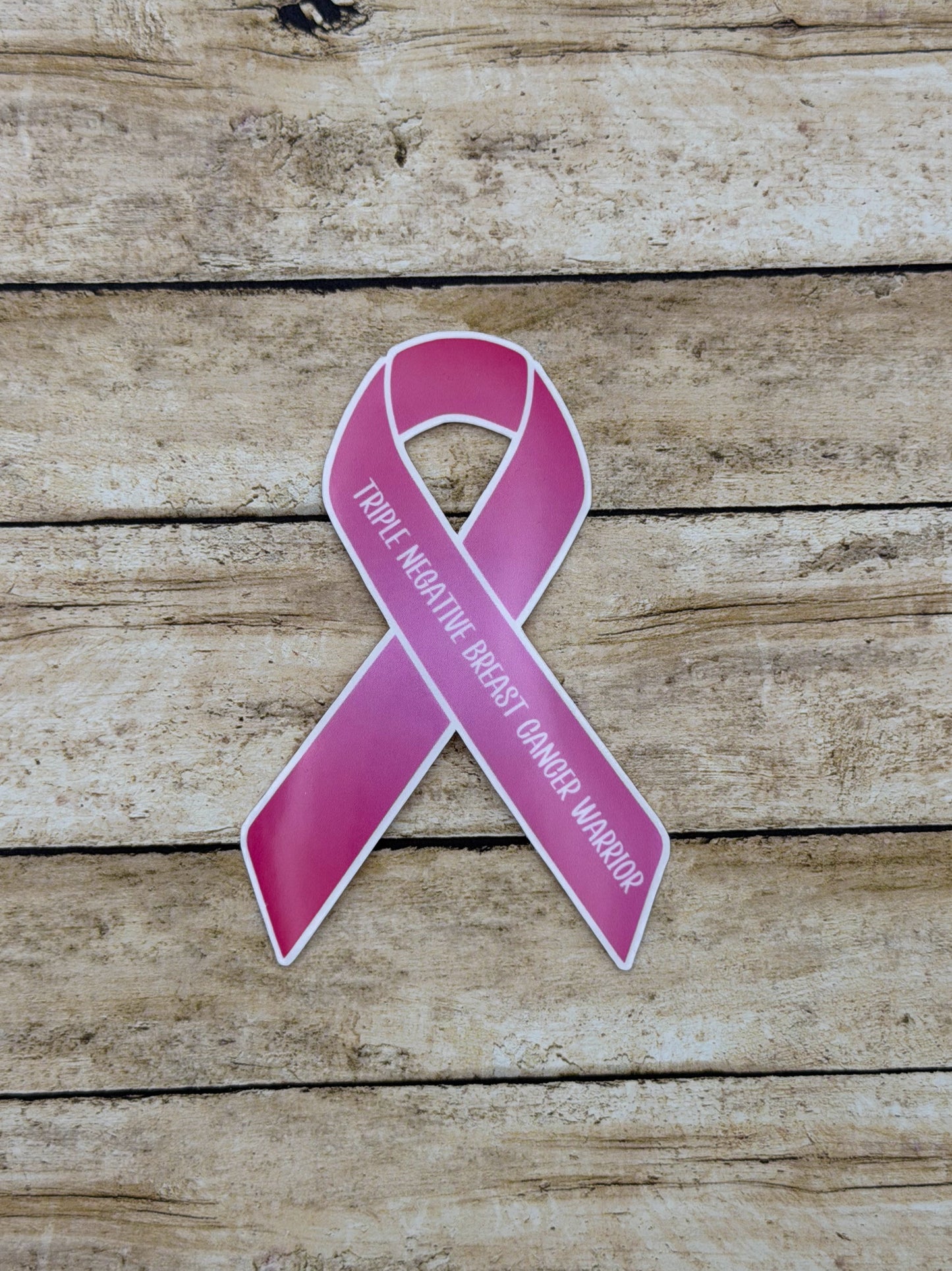 Triple Negative Breast Cancer Warrior Ribbon Sticker