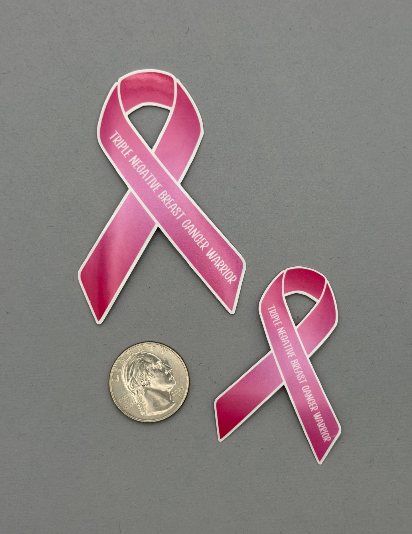 Triple Negative Breast Cancer Warrior Ribbon Sticker