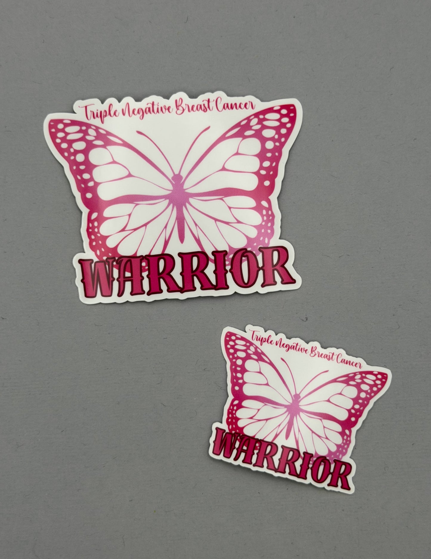 Triple Negative Breast Cancer Warrior Butterfly Sticker