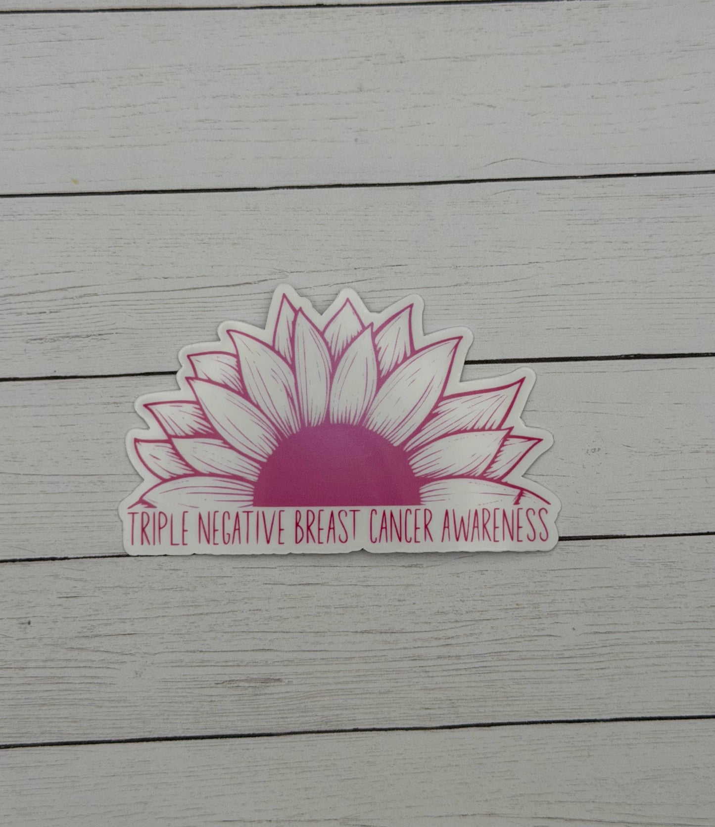 Triple Negative Breast Cancer Awareness Sunflower Sticker
