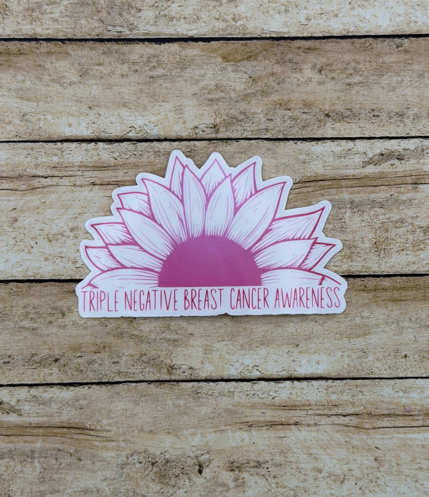 Triple Negative Breast Cancer Awareness Sunflower Sticker