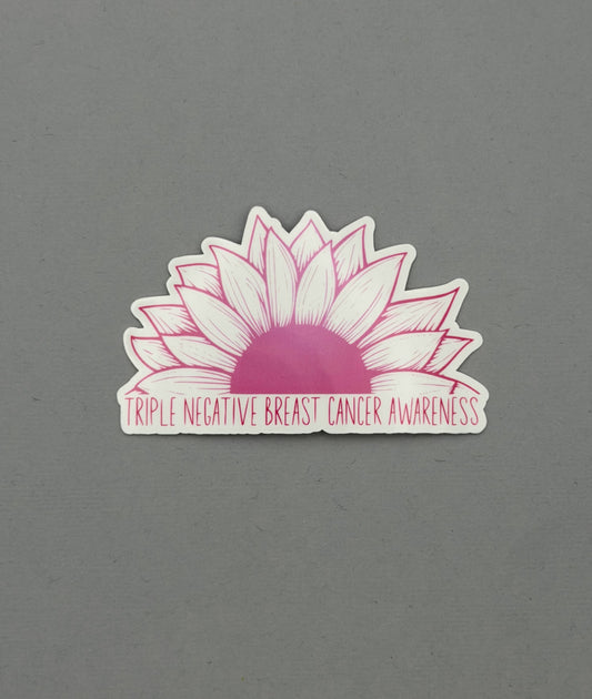 Triple Negative Breast Cancer Awareness Sunflower Sticker