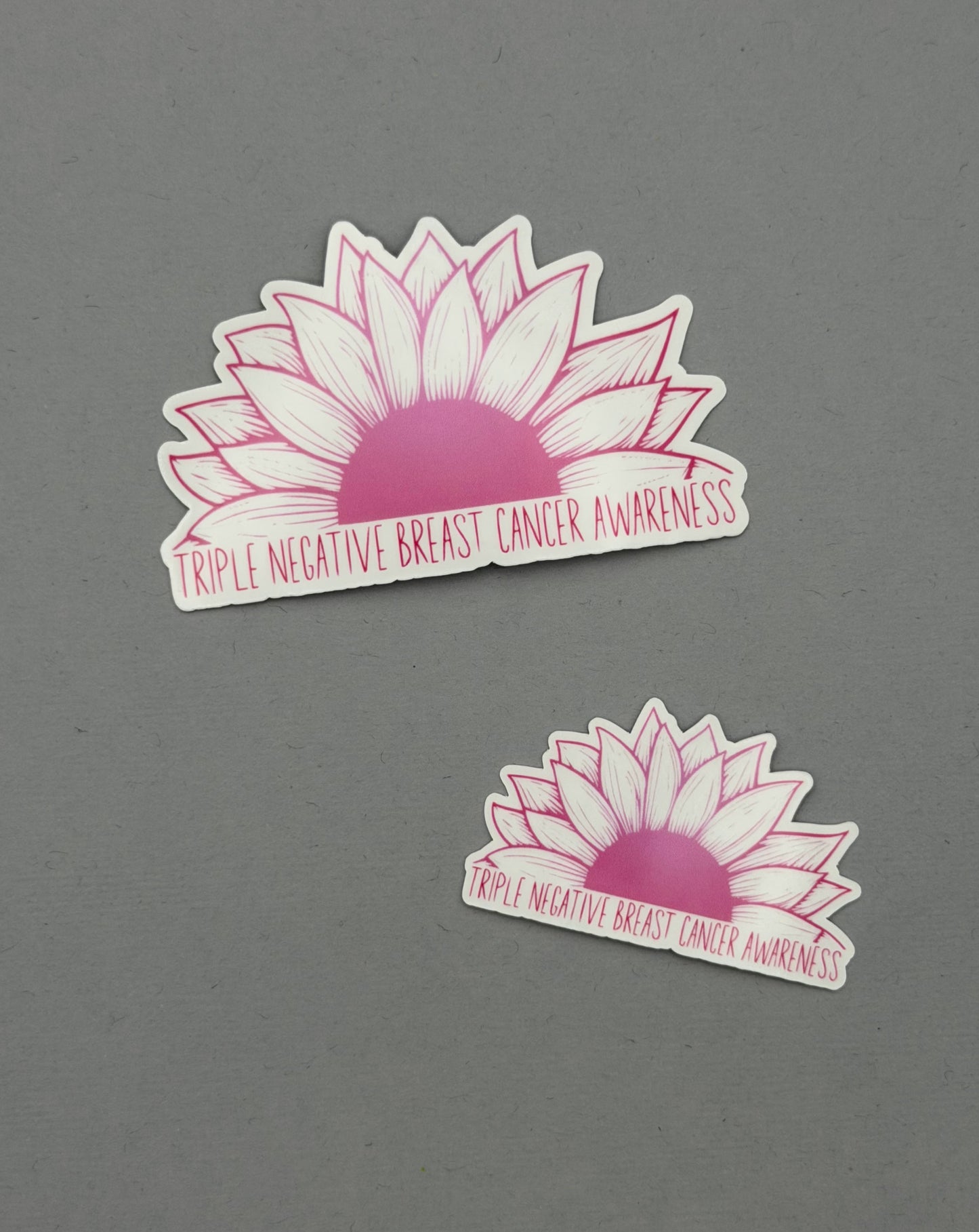 Triple Negative Breast Cancer Awareness Sunflower Sticker