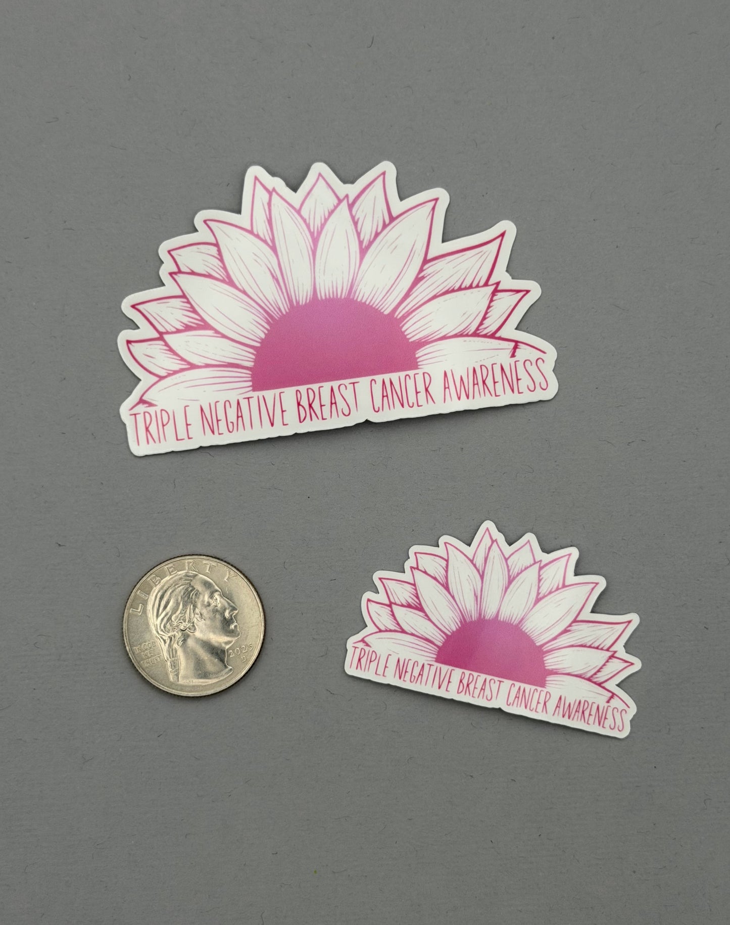 Triple Negative Breast Cancer Awareness Sunflower Sticker