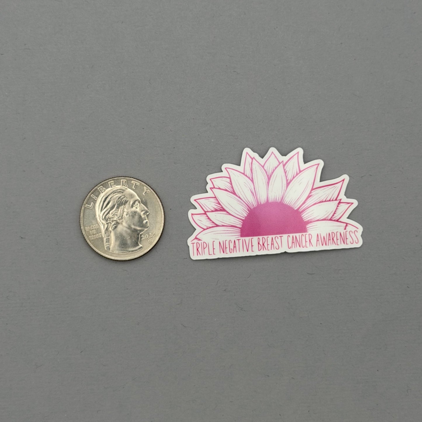 Triple Negative Breast Cancer Awareness Sunflower Sticker