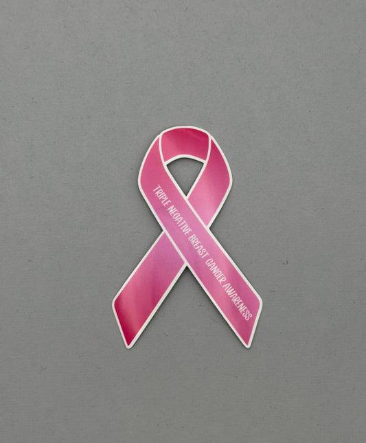 Triple Negative Breast Cancer Awareness Ribbon Sticker