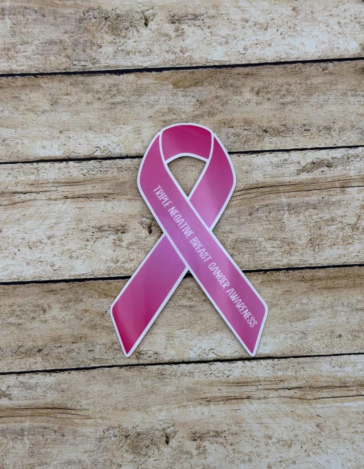 Triple Negative Breast Cancer Awareness Ribbon Sticker