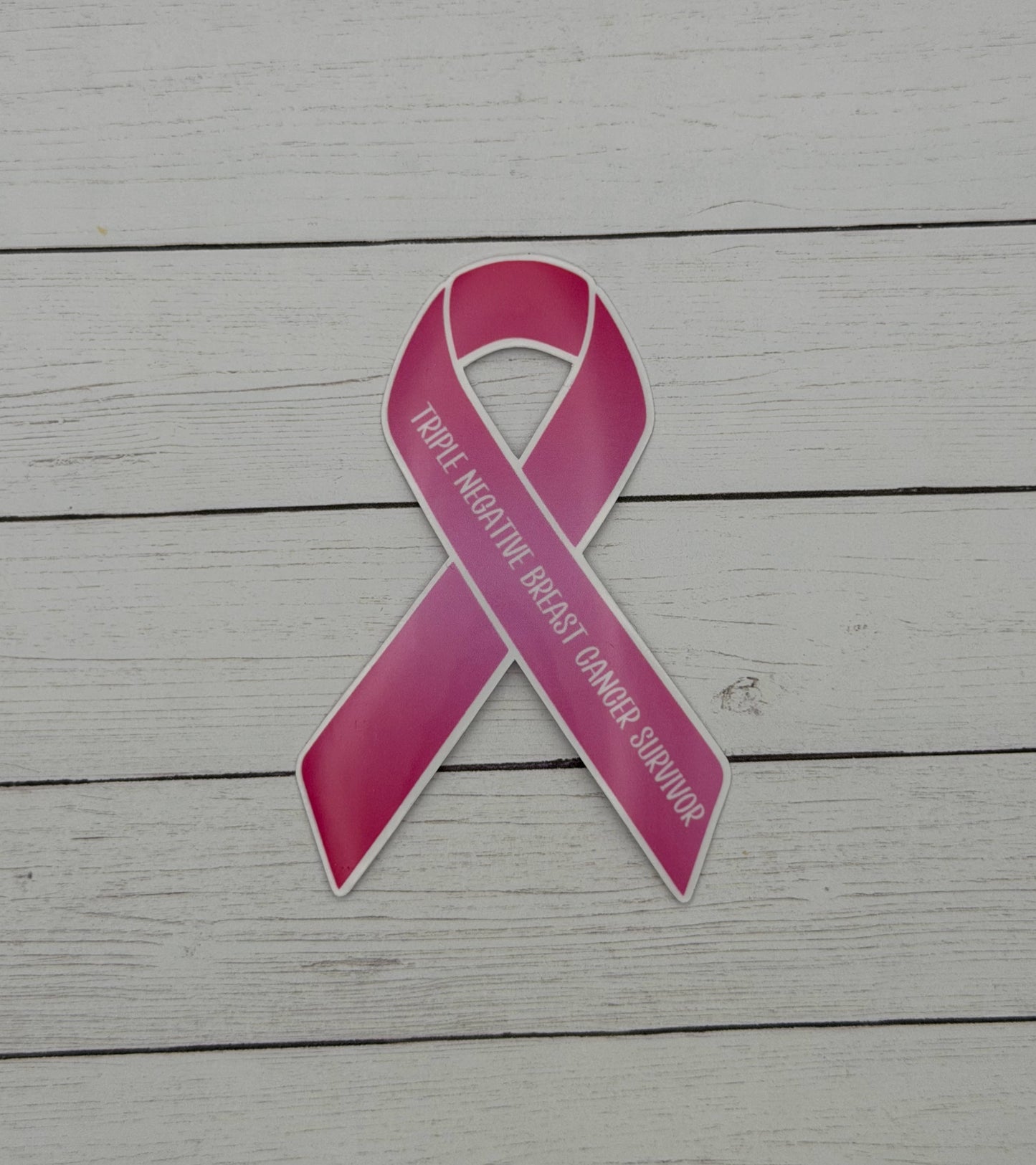 Triple Negative Breast Cancer Survivor Ribbon Sticker
