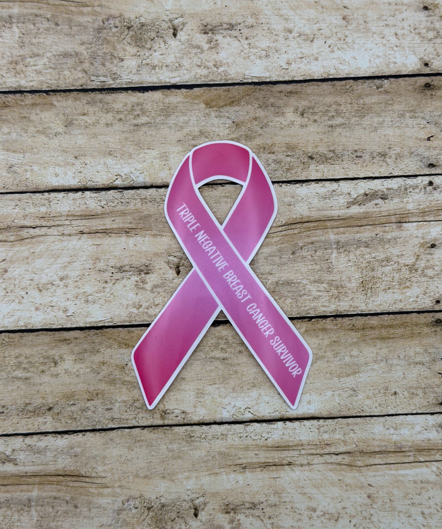 Triple Negative Breast Cancer Survivor Ribbon Sticker