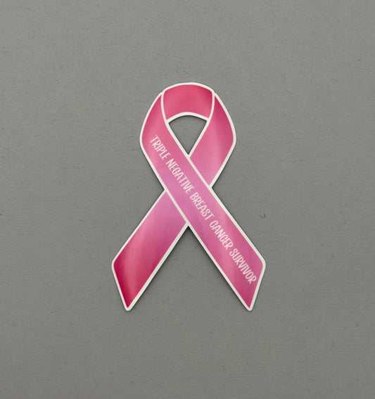 Triple Negative Breast Cancer Survivor Ribbon Sticker