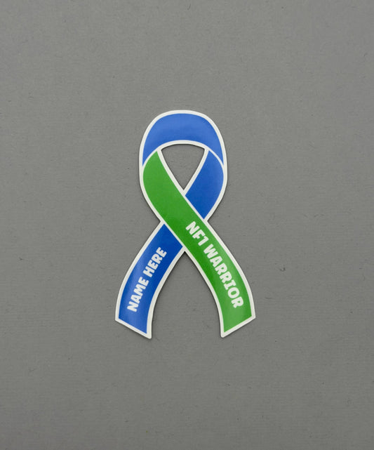 NF1 Warrior Custom Ribbon Sticker | Neurofibromatosis Type 1