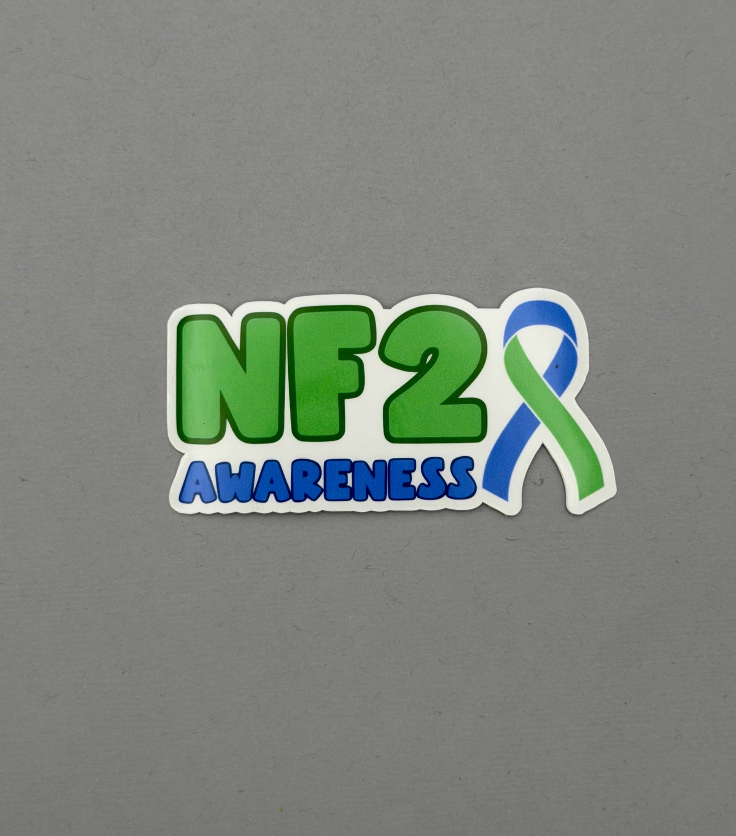 NF2 Awareness with Ribbon Sticker | Neurofibromatosis Type 2