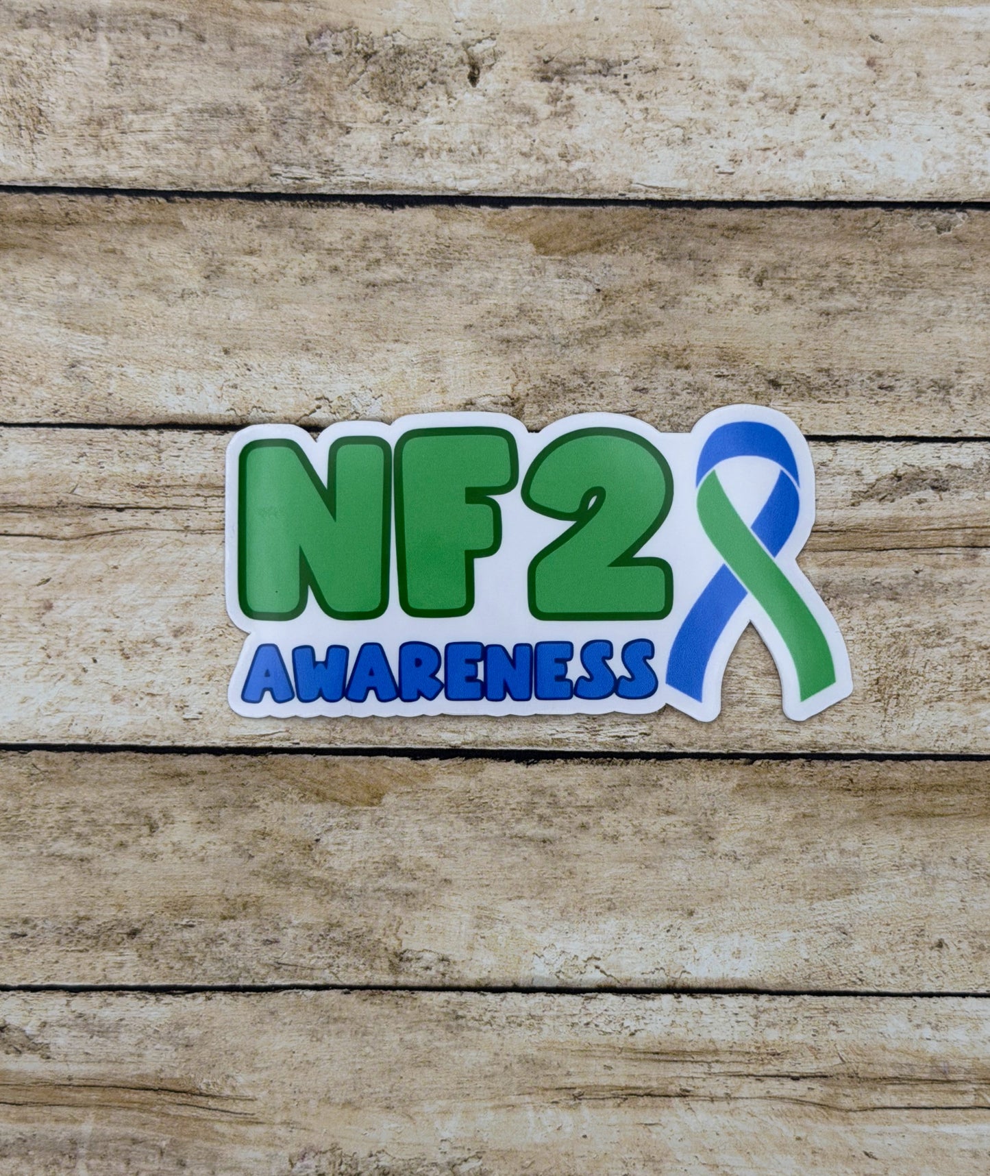 NF2 Awareness with Ribbon Sticker | Neurofibromatosis Type 2