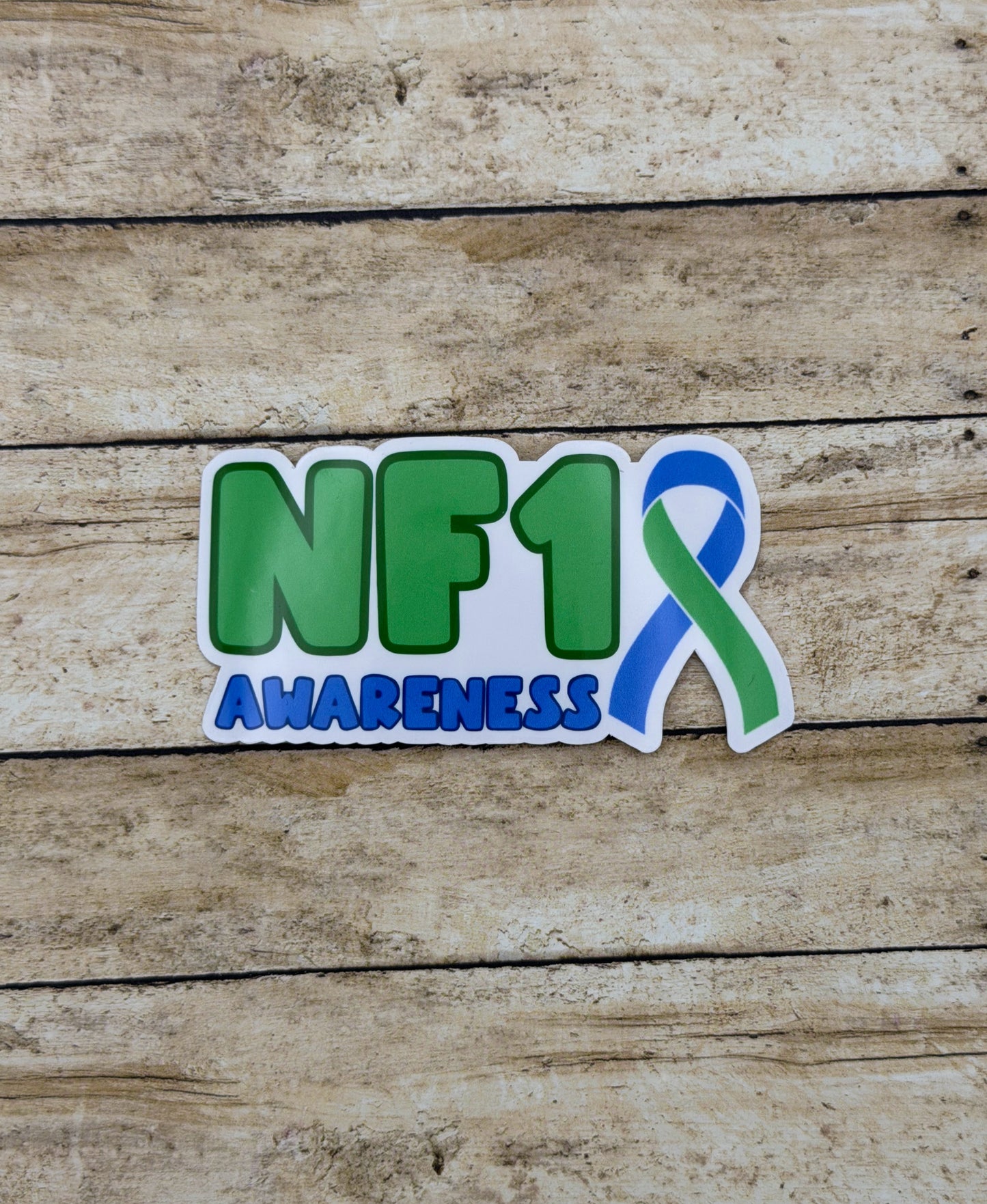 NF1 Awareness with Ribbon Sticker | Neurofibromatosis Type 1
