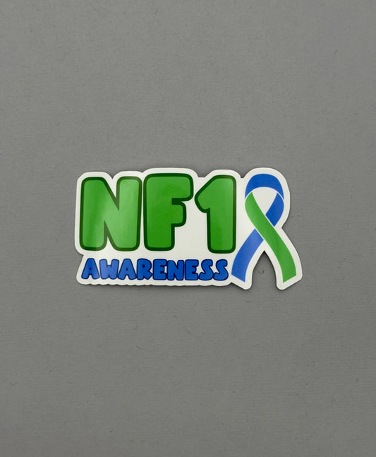 NF1 Awareness with Ribbon Sticker | Neurofibromatosis Type 1