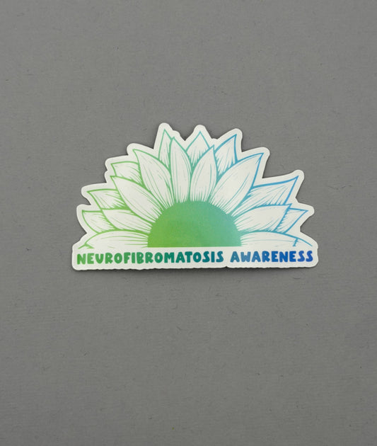 Neurofibromatosis Awareness Sunflower Sticker