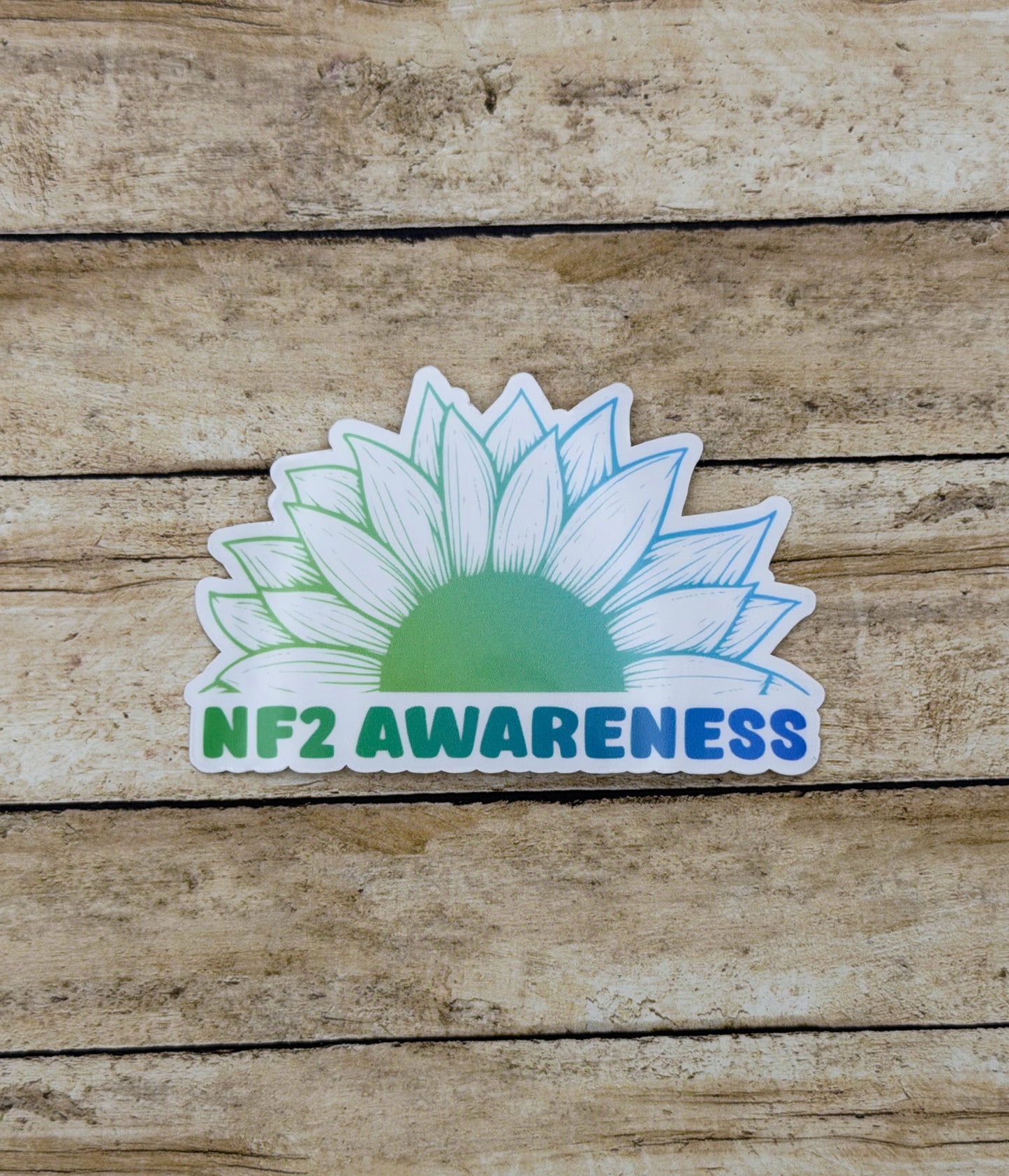 NF2 Awareness Sunflower Sticker | Neurofibromatosis Type 2