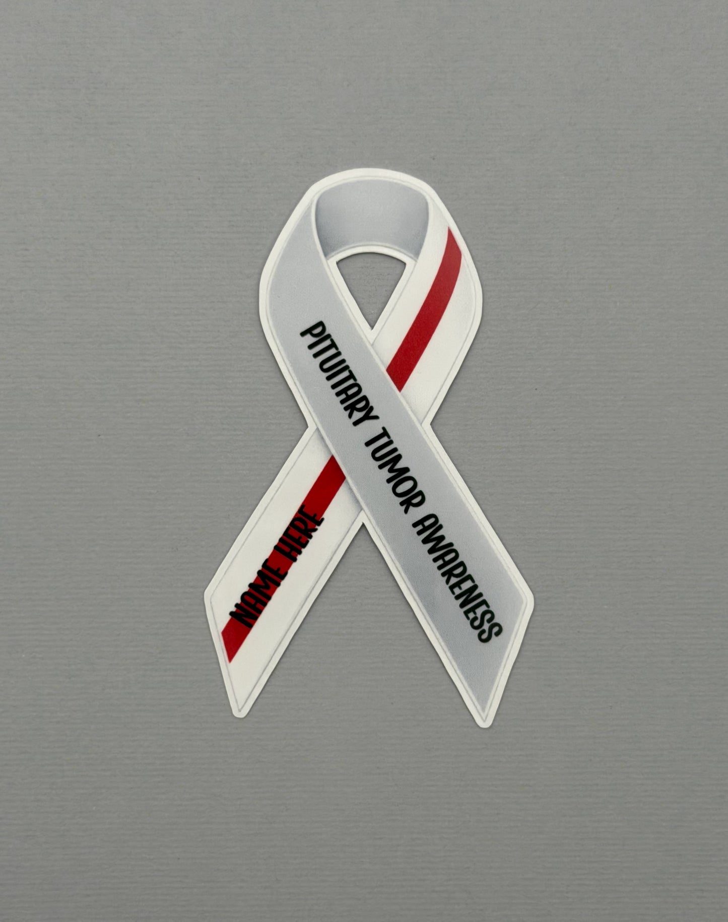 Pituitary Tumor Awareness Custom Ribbon Sticker or Magnet