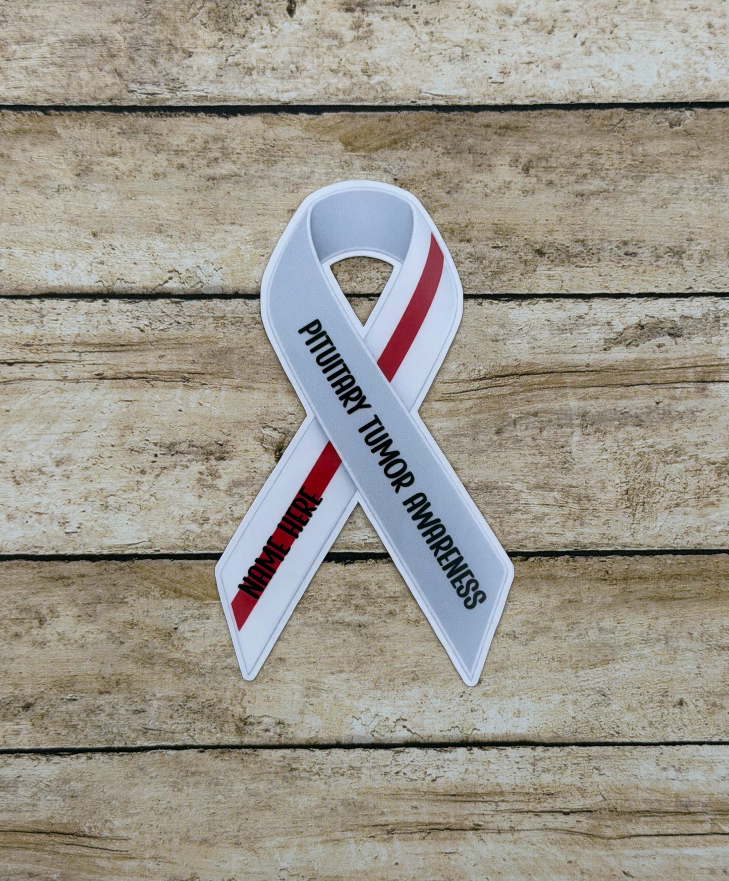 Pituitary Tumor Awareness Custom Ribbon Sticker or Magnet