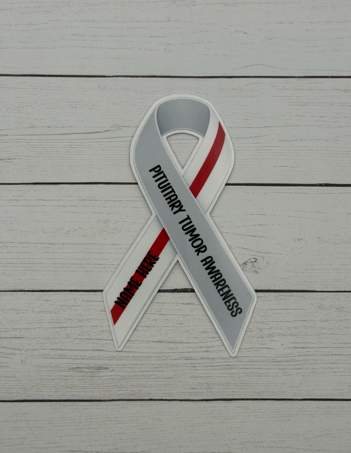 Pituitary Tumor Awareness Custom Ribbon Sticker or Magnet