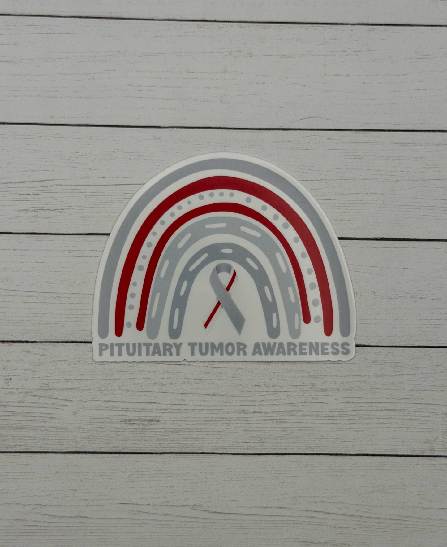 Pituitary Tumor Awareness Rainbow Sticker or Magnet