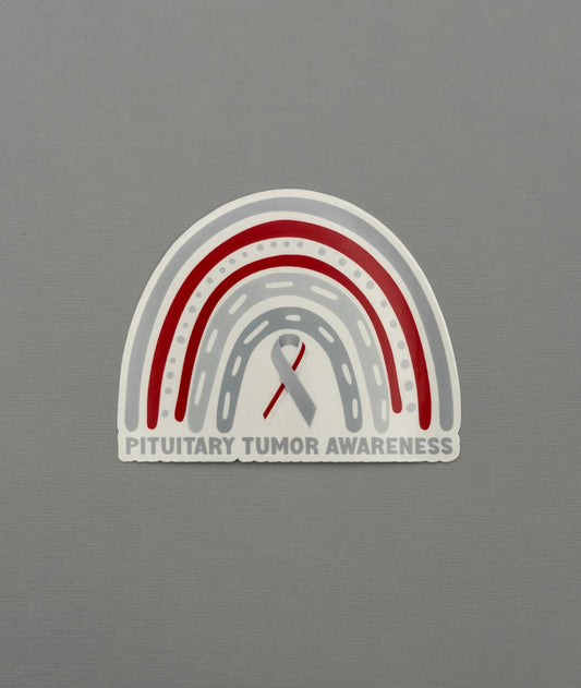 Pituitary Tumor Awareness Rainbow Sticker or Magnet