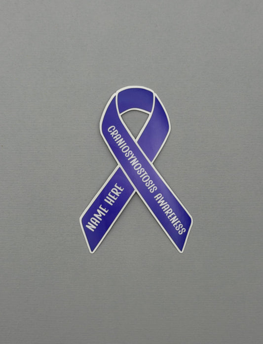 Craniosynostosis Awareness Custom Ribbon Sticker or Magnet