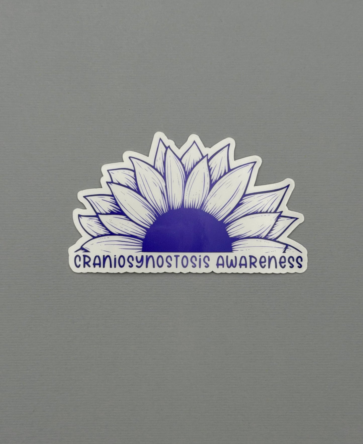 Craniosynostosis Awareness Sunflower Sticker or Magnet