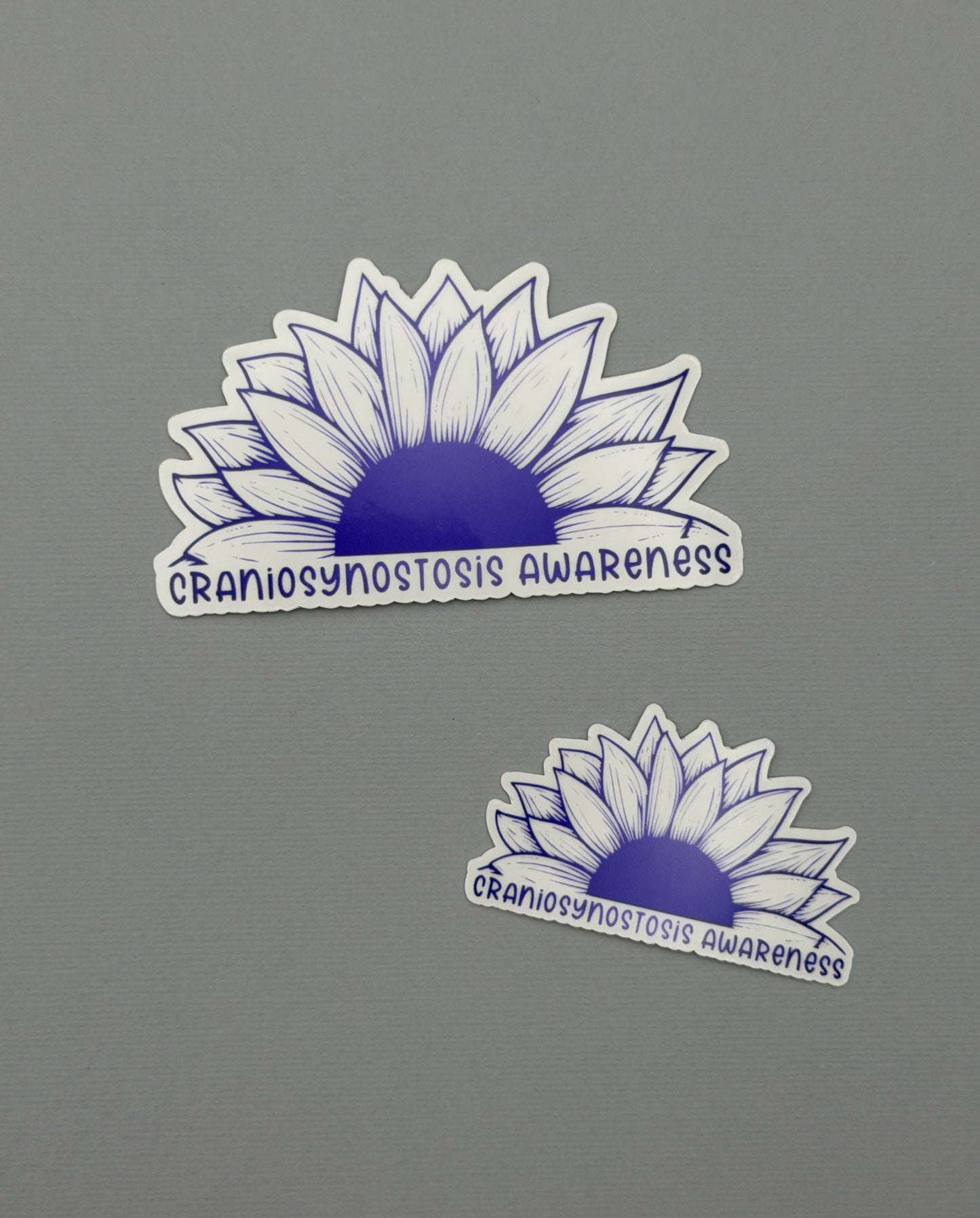 Craniosynostosis Awareness Sunflower Sticker or Magnet