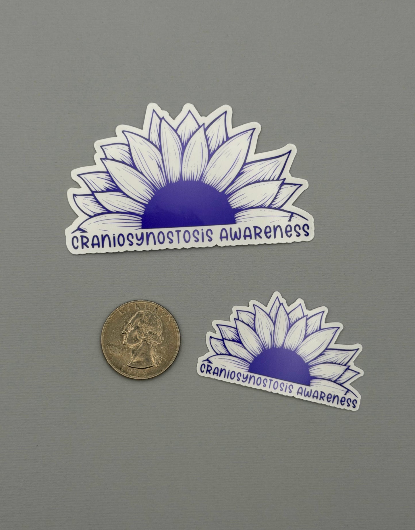 Craniosynostosis Awareness Sunflower Sticker or Magnet