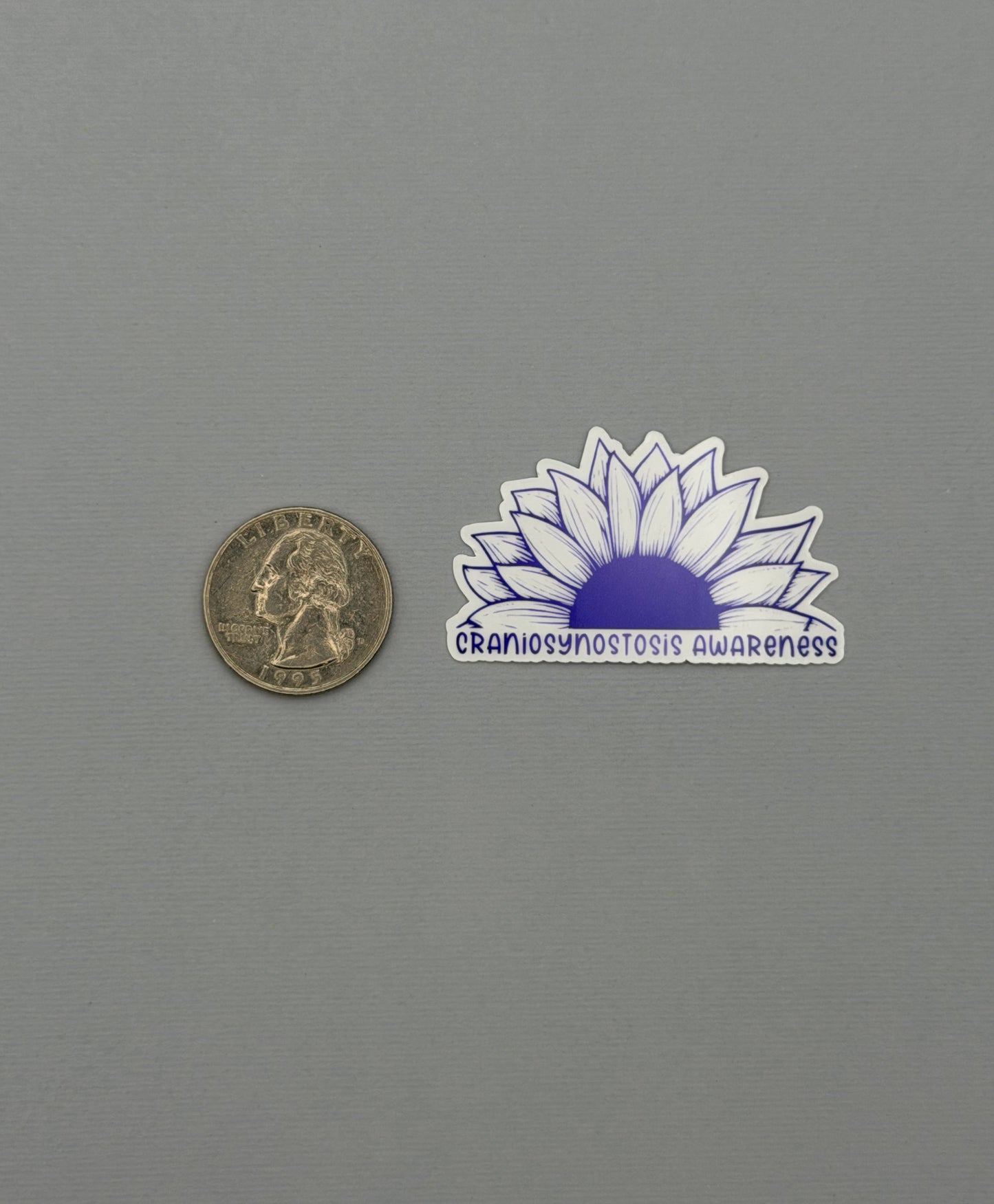 Craniosynostosis Awareness Sunflower Sticker or Magnet