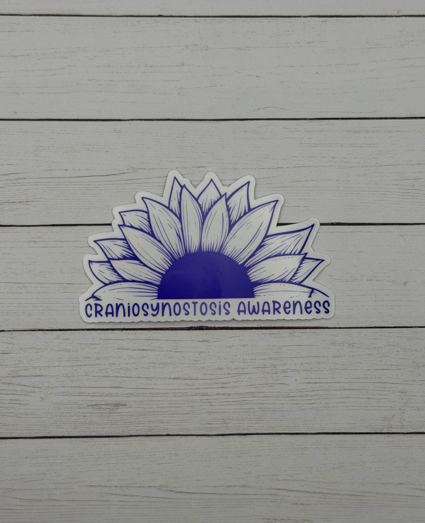 Craniosynostosis Awareness Sunflower Sticker or Magnet