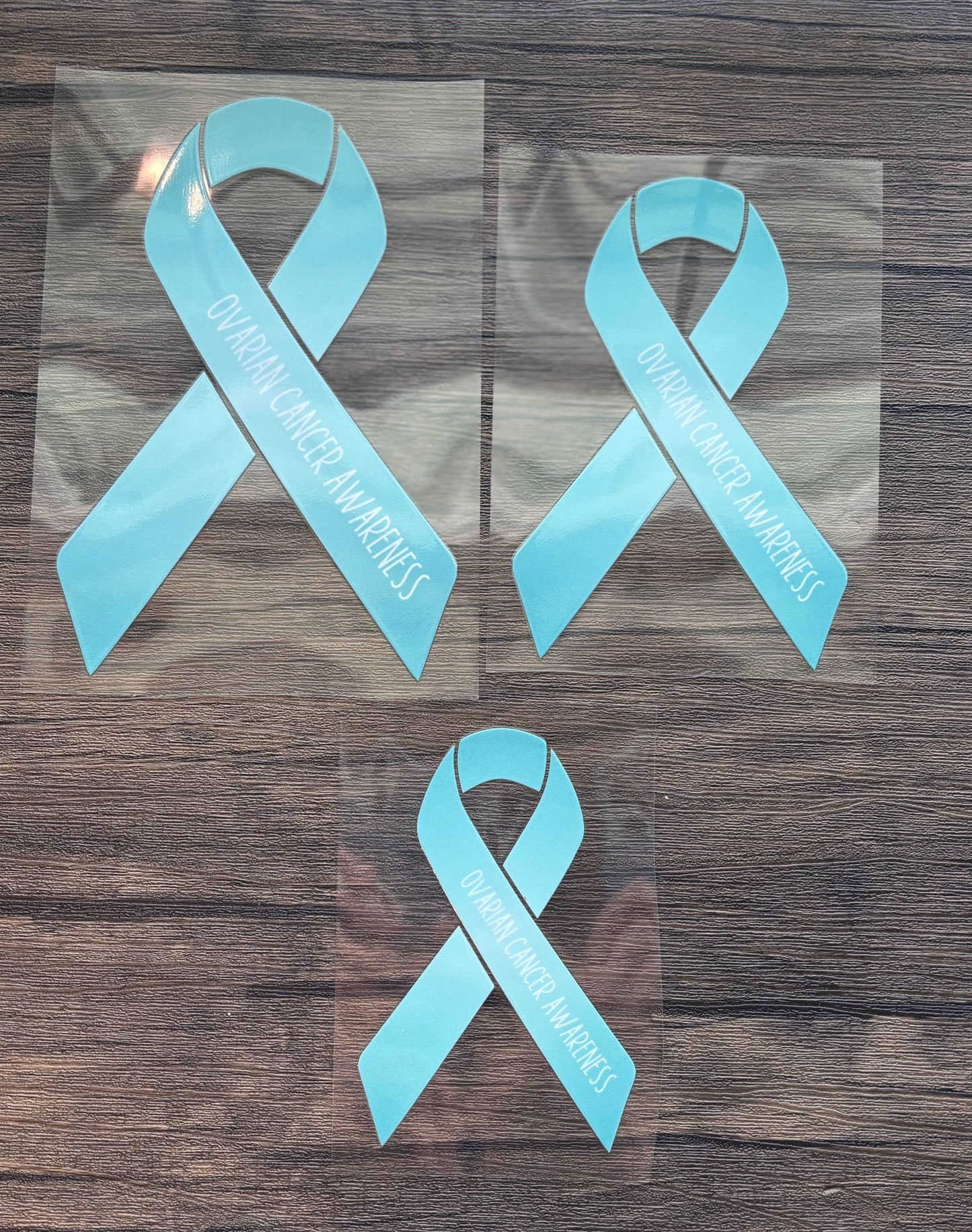 Ovarian Cancer Awareness Ribbon Car Decal