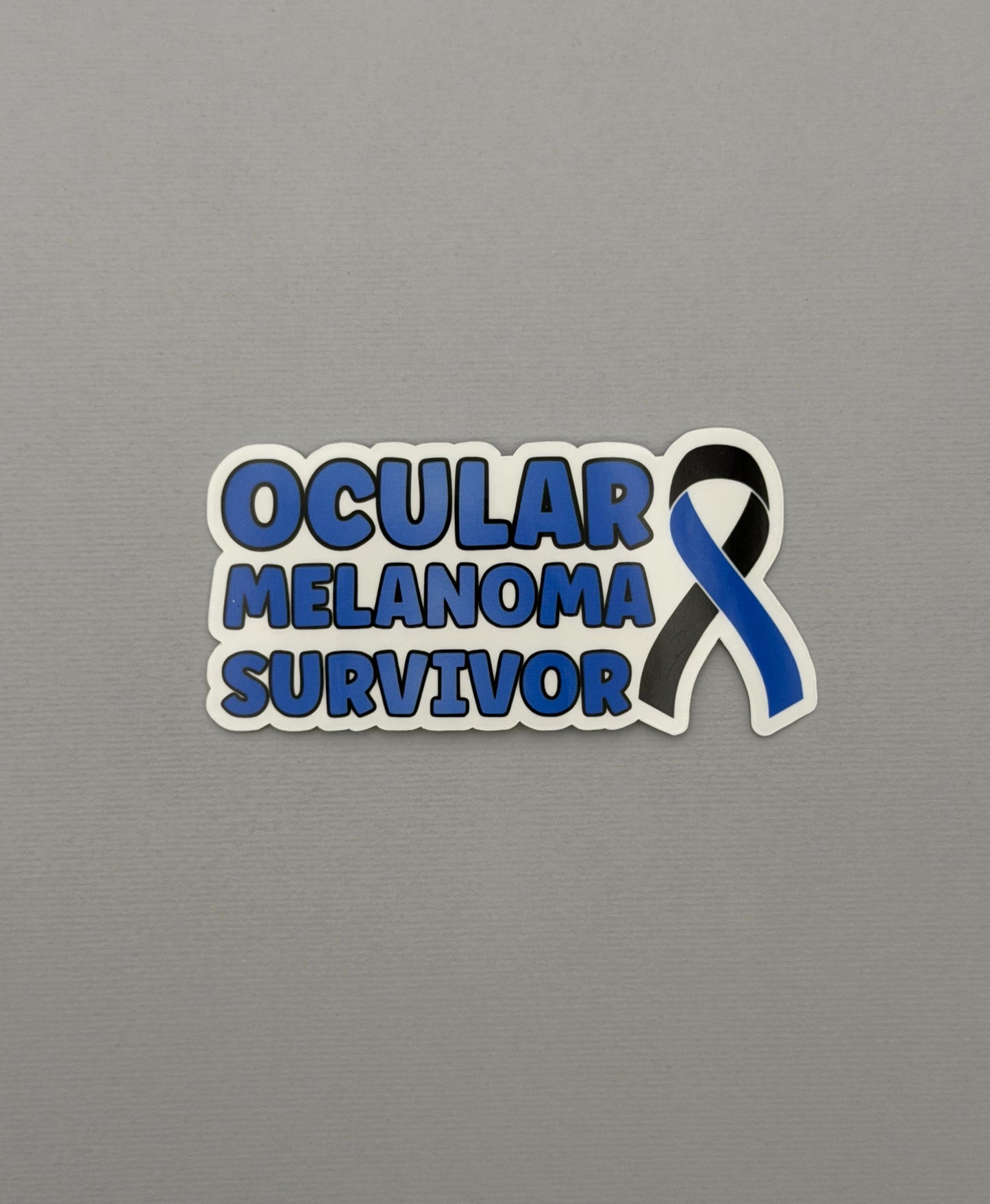 Ocular Melanoma Survivor with Ribbon Sticker or Magnet