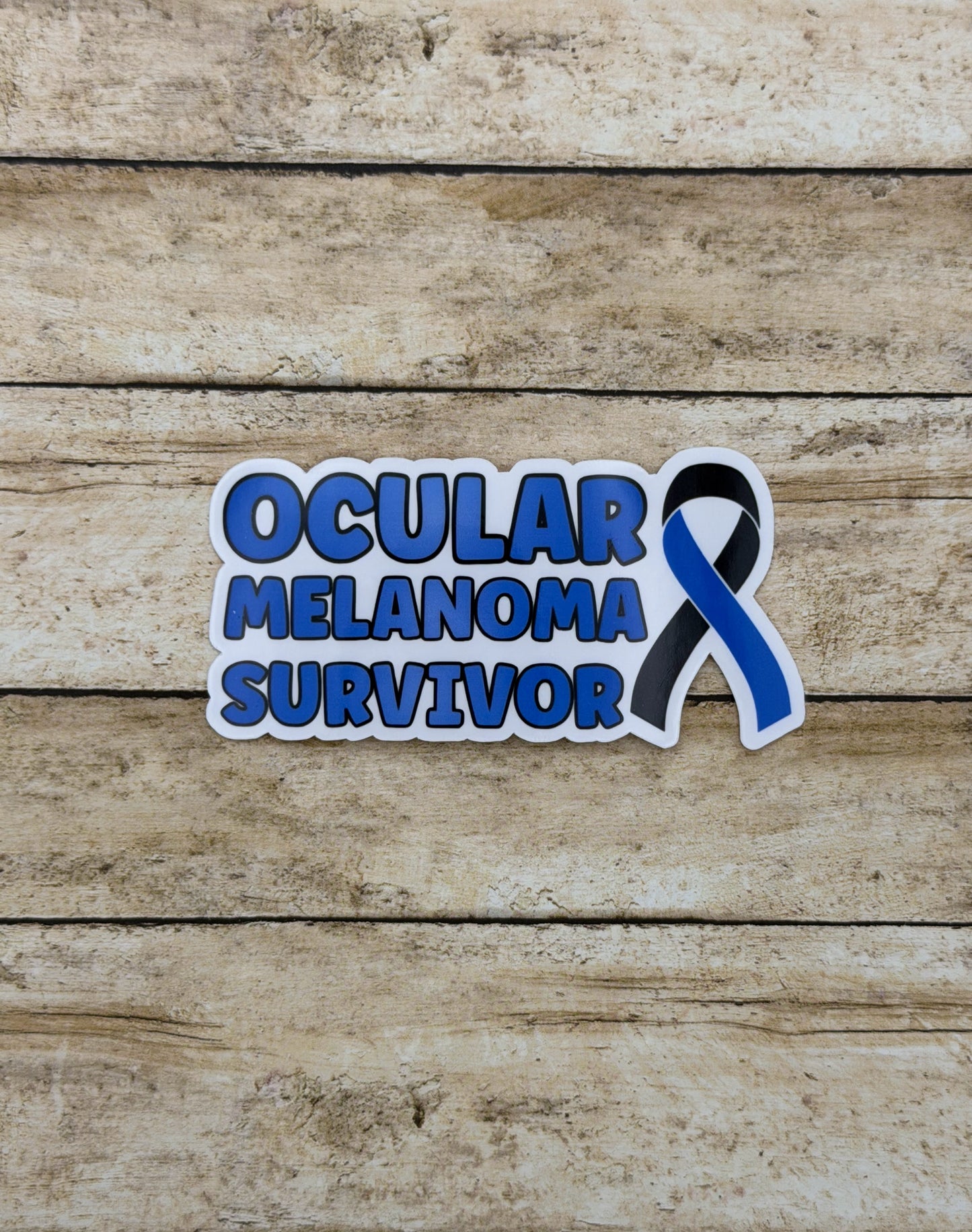 Ocular Melanoma Survivor with Ribbon Sticker or Magnet
